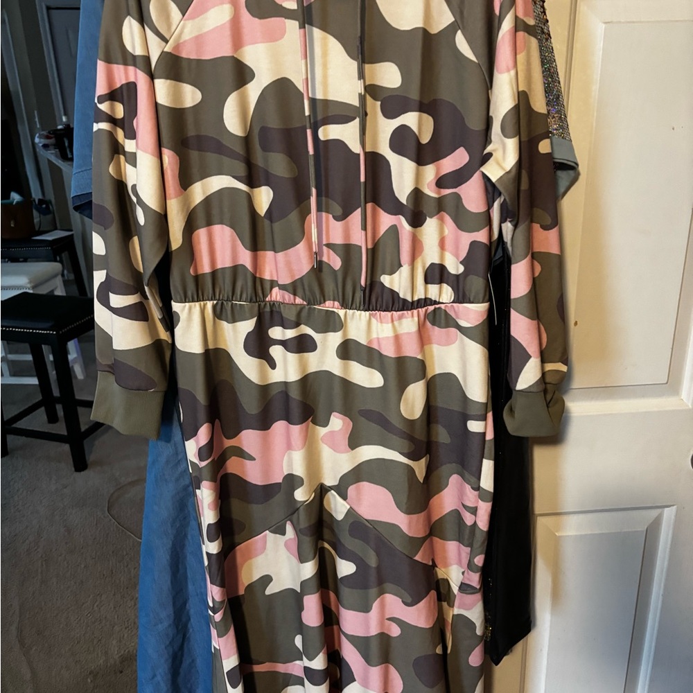 Camouflage Hooded mermaid dress